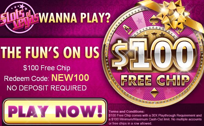 $100 no deposit casino bonus